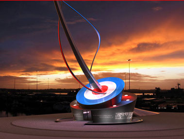 Night view showing lighting